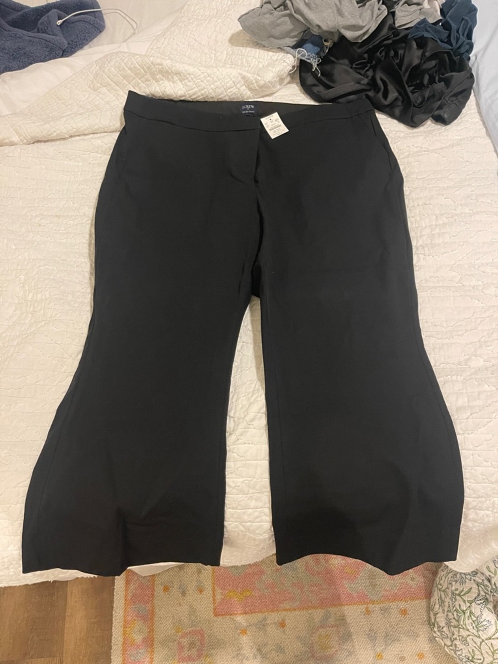 NWT J. Crew Factory Black Wide-Leg Kelsey Pants
